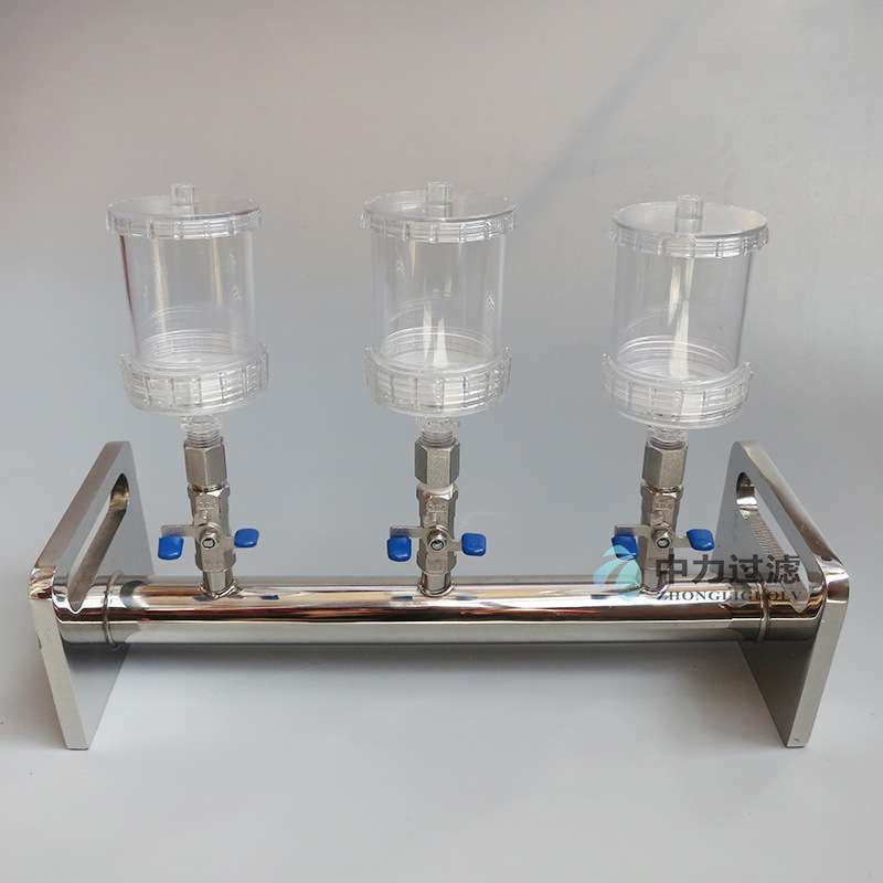 三联薄膜过滤器玻璃杯过滤器检查实验室水微生物真空抽滤装置