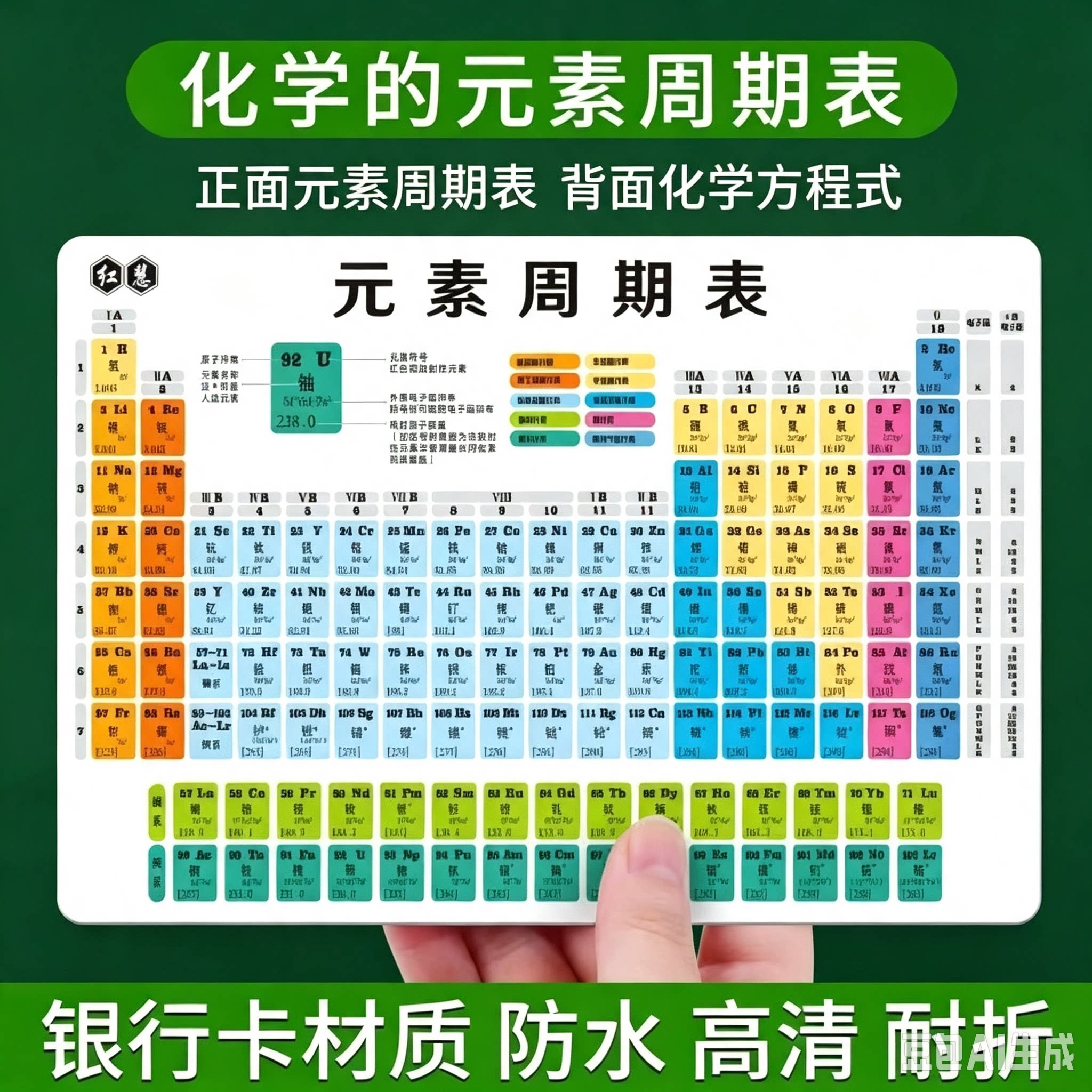 【下单立减50】全套初中化学元素周期表物理化学公式常考知识wy2