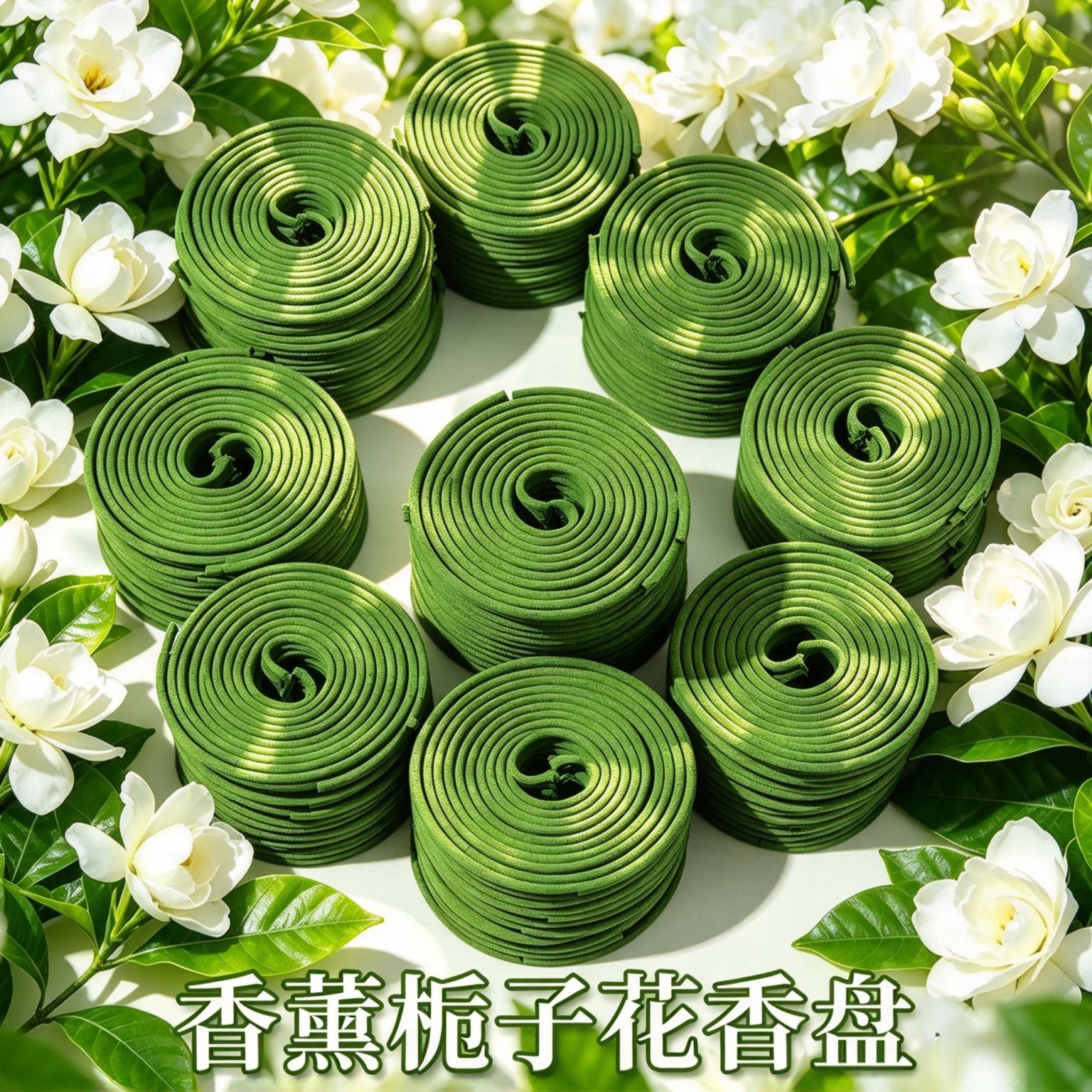 120盘【送陶瓷香炉】天然栀子花香薰檀香家用盘香持久留香熏香wy