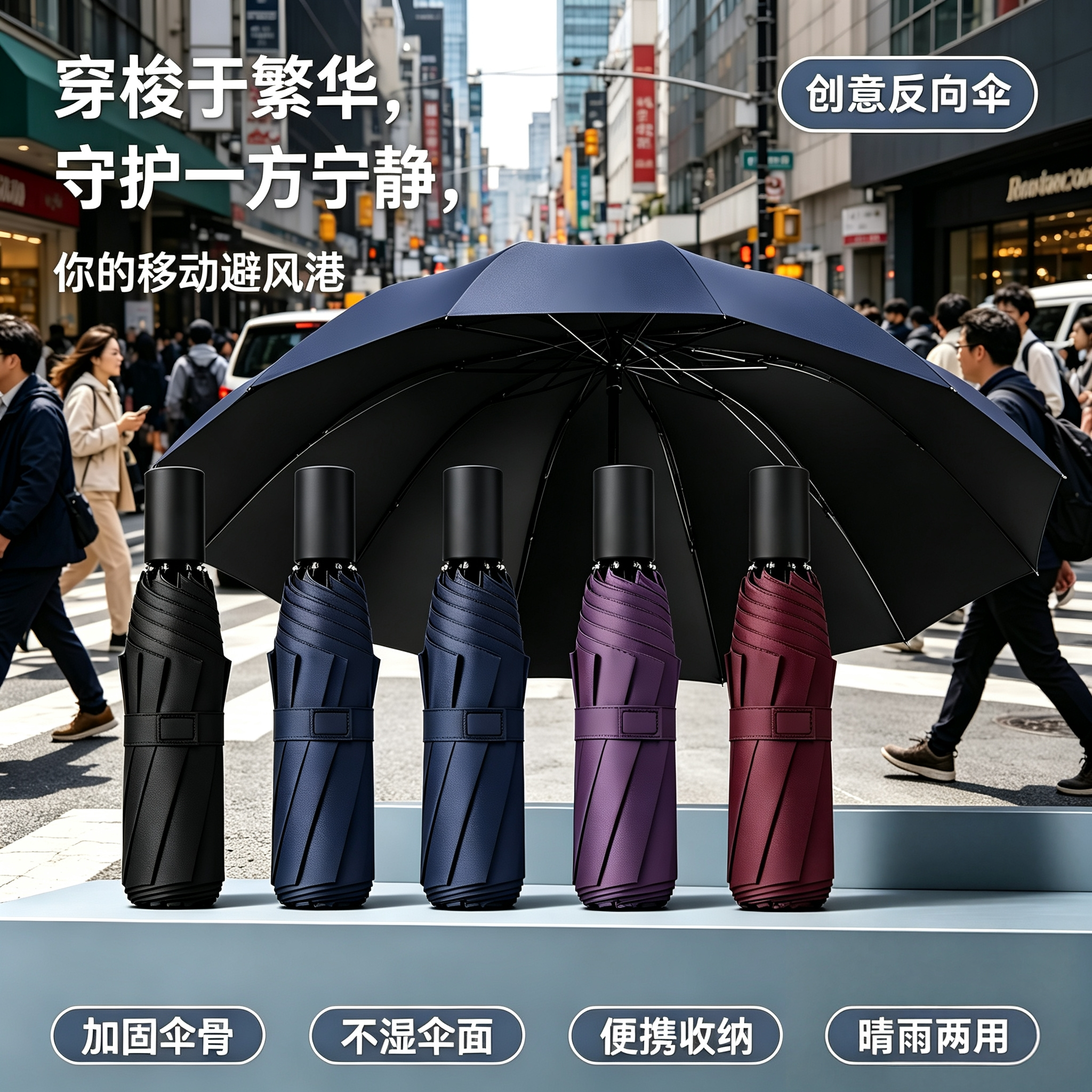 【超大号12骨】加大加厚折叠防暴雨伞三人晴雨两用防晒遮阳伞wy