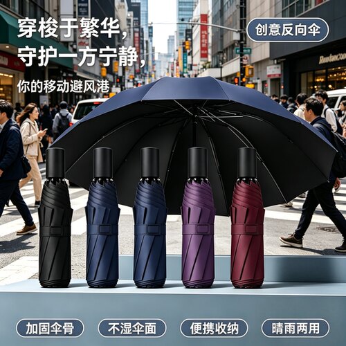 【超大号12骨】加大加厚折叠防暴雨伞三人晴雨两用防晒遮阳伞wy