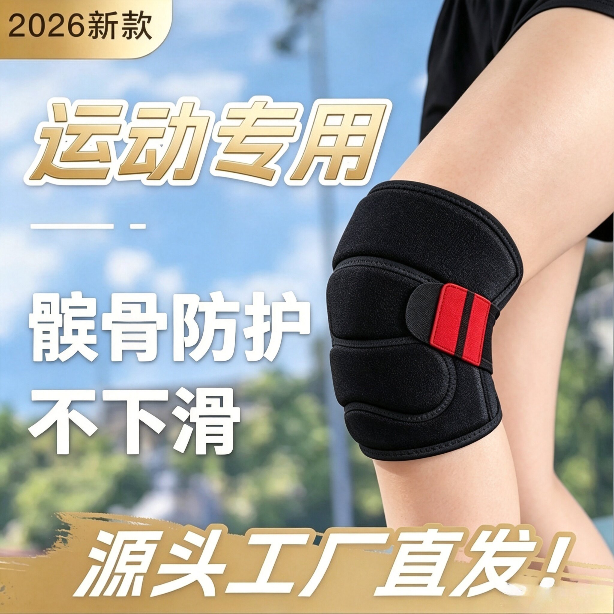【下单立减50】肤感运动护膝髌骨防护半月板损伤保暖锁温男女士wy
