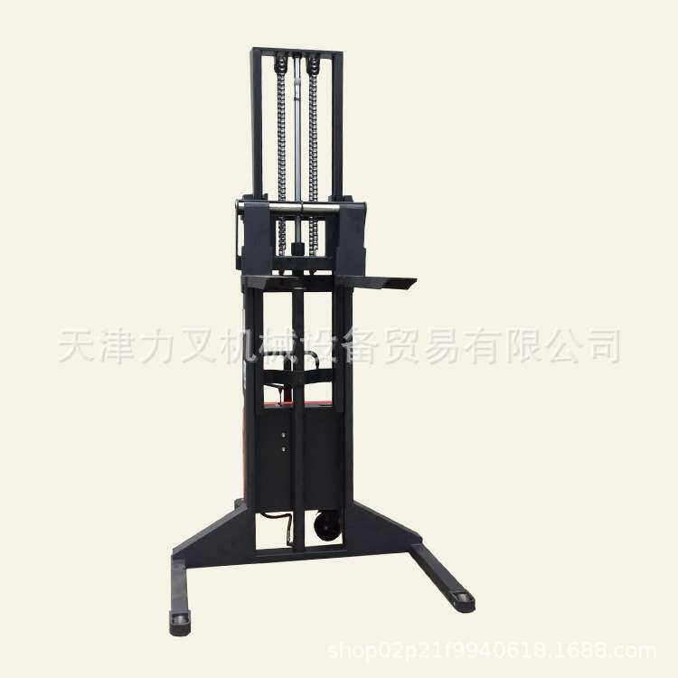 宽腿式半自动升高车 电动装缷机 集装箱托盘堆高车 电瓶油压铲车