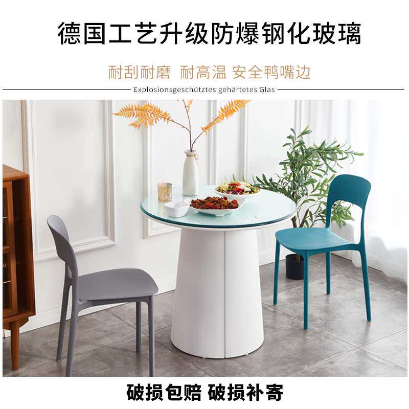 钢化玻璃10mm圆形餐桌玻璃圆台面定 做酒店圆片方形茶几转盘大圆