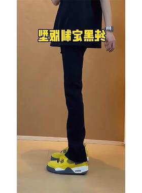黑色弯刀牛仔裤男款儿童潮