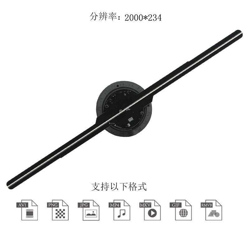 3D全息裸眼广告机风扇屏展会传媒圣诞节广告投放影仪器设备广告机