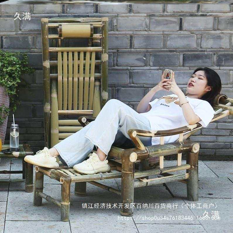 睡椅传统睡椅躺椅老式竹趟老式竹编摇椅老式睡椅竹藤夏天竹子摇椅