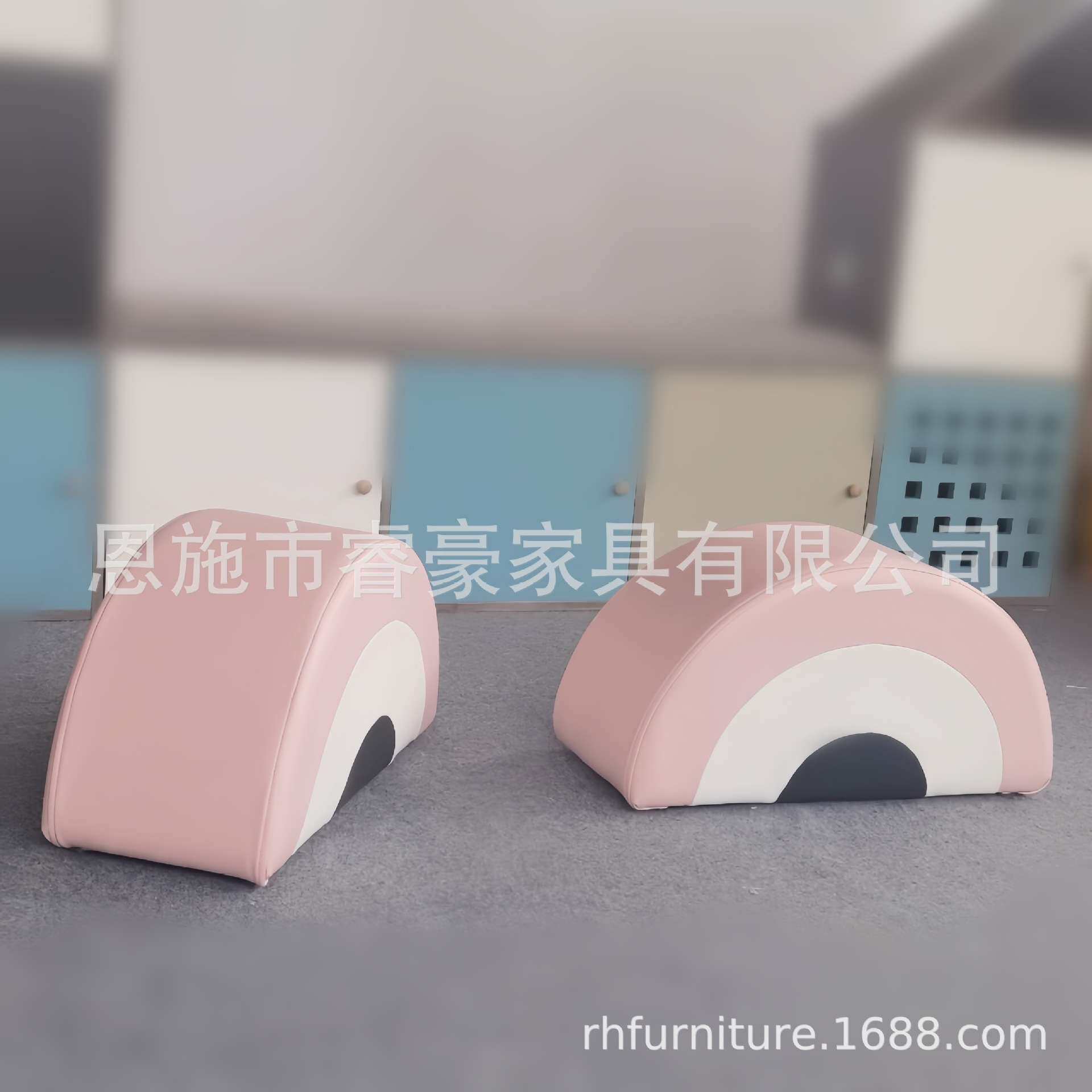 zdh 彩虹坐凳样板房儿童矮凳设计师艺术创意家具可爱趣味售楼处家