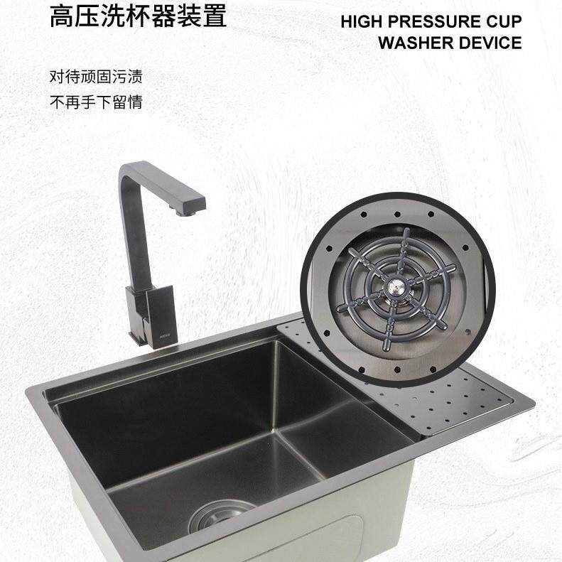 304不锈钢水槽高端厨房水槽三合一多功能洗杯神器装水池洗碗单槽