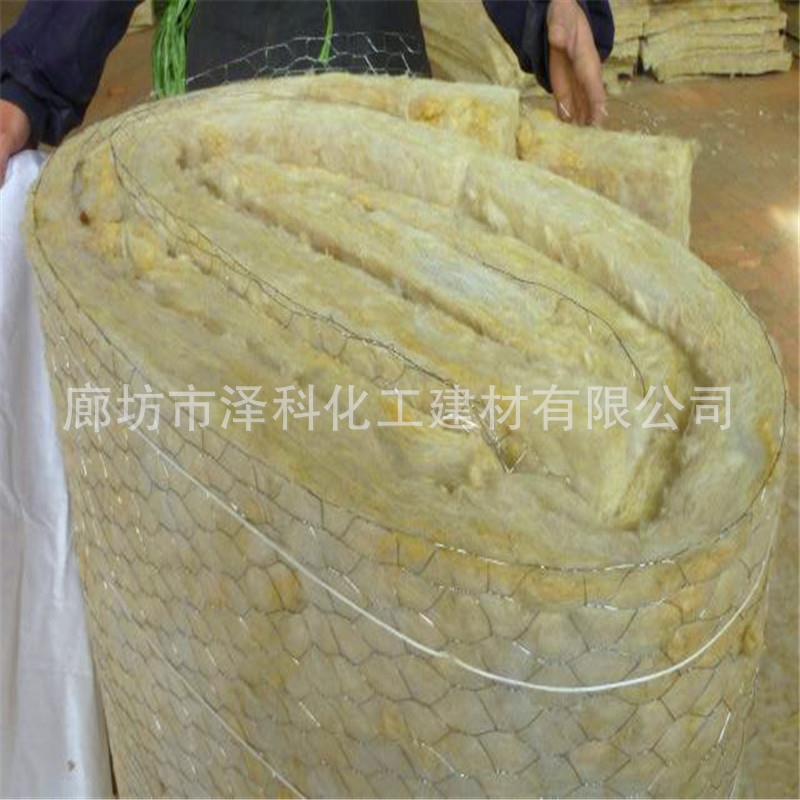 厂家生产阻燃憎水保温隔热温吸音降噪贴铝箔密度岩棉卷毡