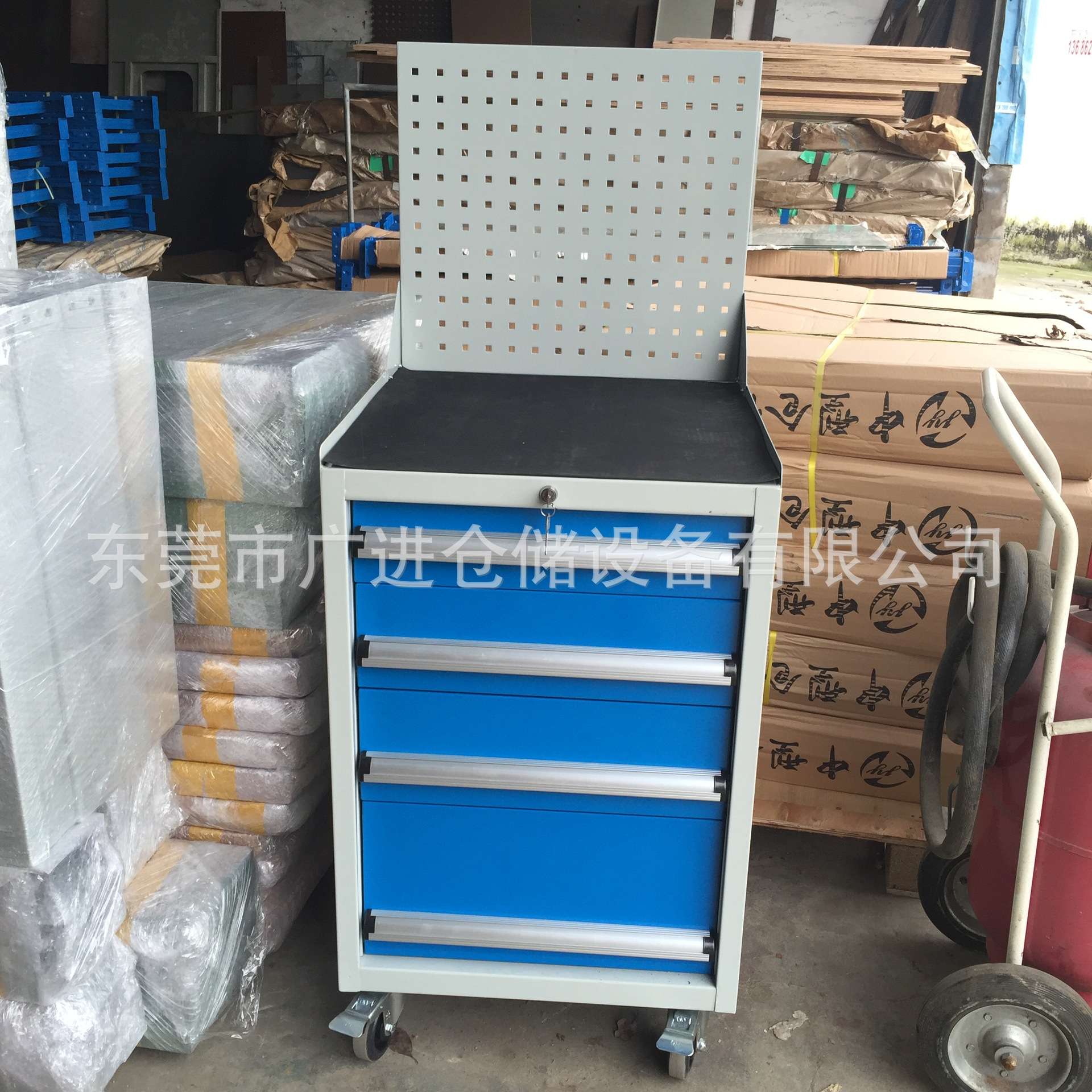 移动带轮子抽屉式重型维修工具柜 东莞工具柜厂家