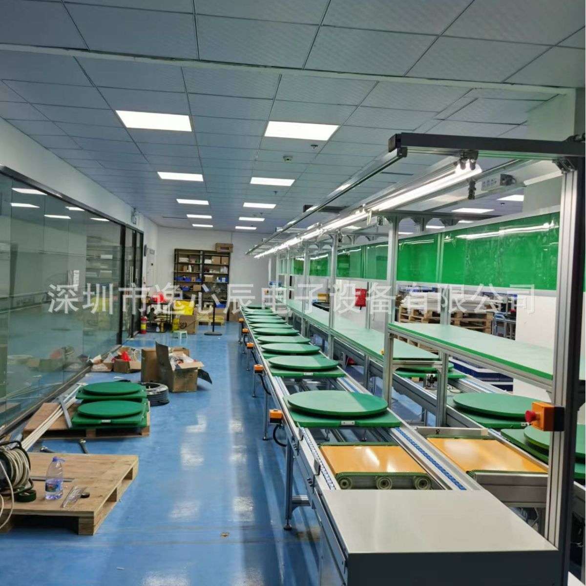 微山全自动组装线转轴式折叠电动滑板车带测试位倍速链线 3D建模