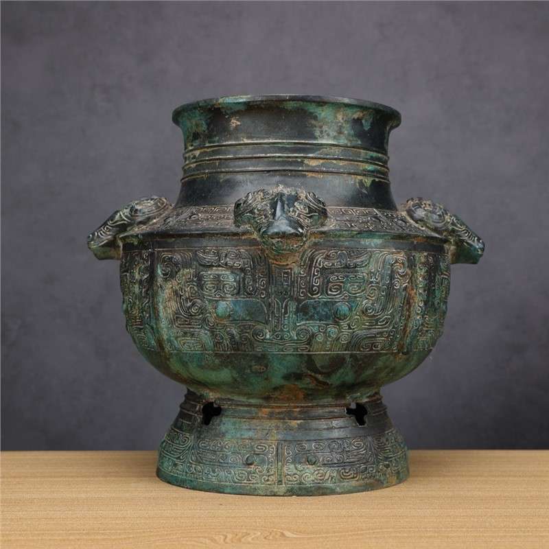 铜祥德古青铜器厂铸四羊瓿博物馆古玩收藏青铜器古董收藏