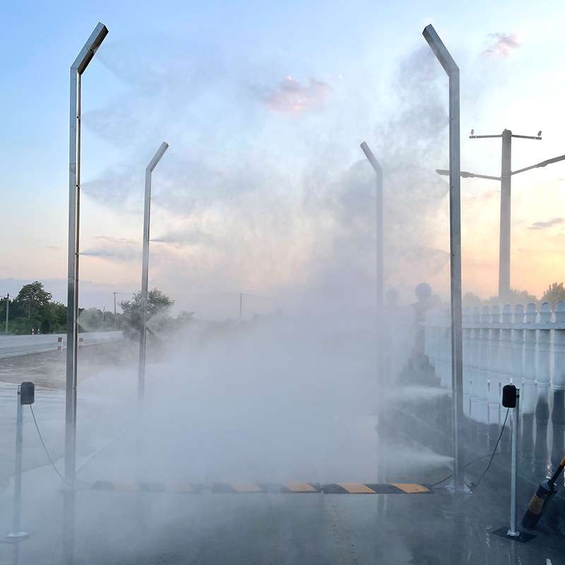 养殖场门口防疫消杀消毒通道 垃圾站厂区除臭感应式车辆消毒通道