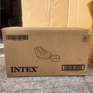 INTEX68564单人沙发懒人沙发躺椅午休贵妃椅充气沙发椅子带脚蹬
