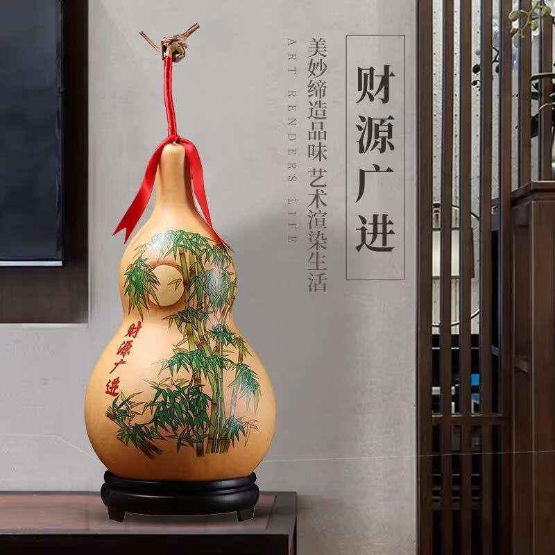 厂家 天然大葫芦 手工烙画精品大葫芦 客厅办公室摆件招财进宝