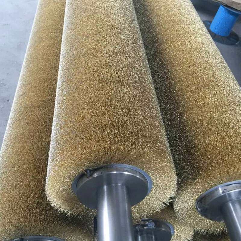 工业除锈抛光打磨钢丝刷滚镀铜钢丝滚刷不锈钢丝拉丝刷辊厂家