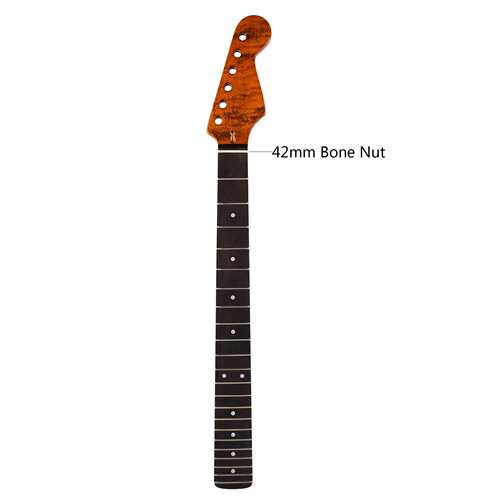 [ST搽色亮光]22品玫瑰木指板吉他琴柄琴颈for ST Strat-牛骨上枕