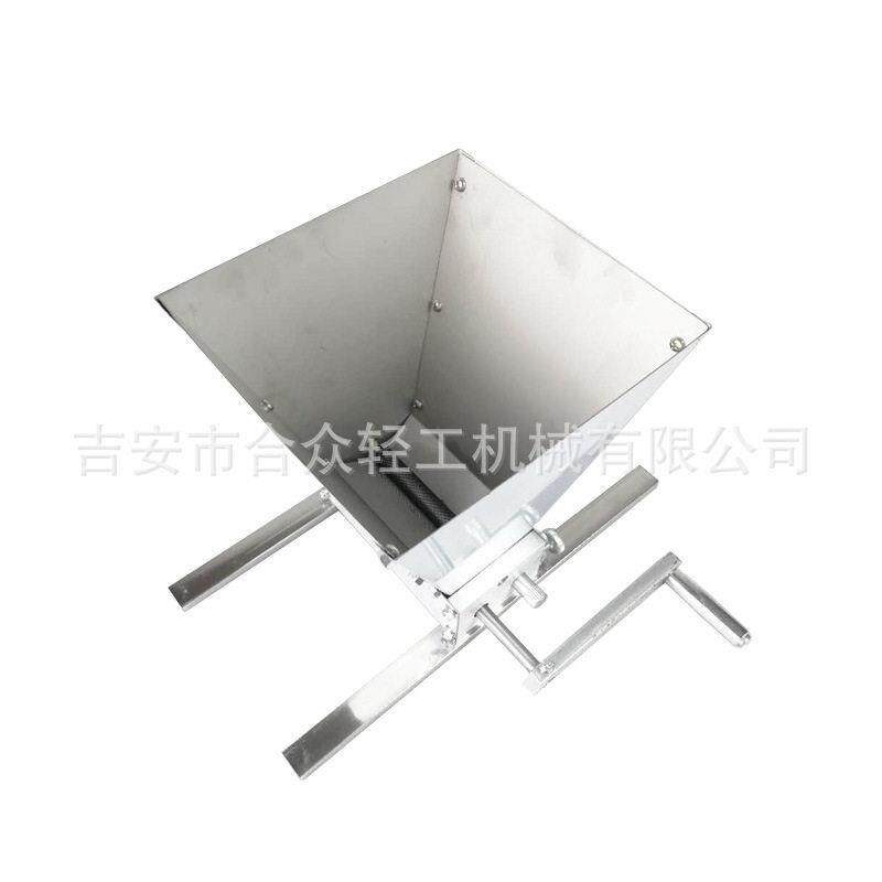 自酿设备家酿啤酒麦芽研磨机手摇对辊粉碎机电钻小型原料磨碎工具