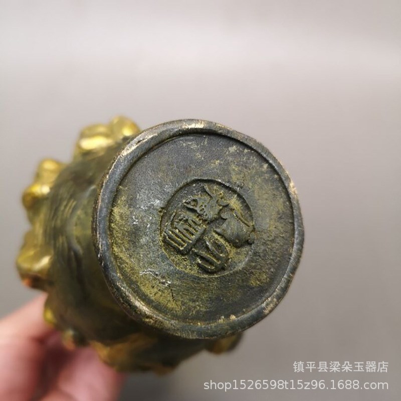 仿古做旧八仙酒壶摆件古玩w收藏酒壶客厅家居摆设工艺品铜器铜壶
