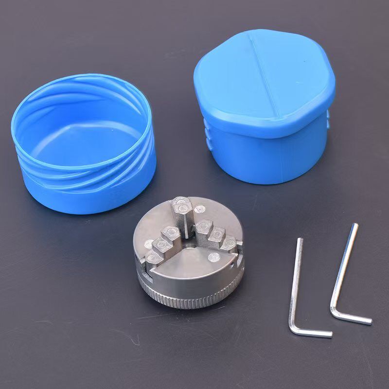 微型车床台磨机五金工具手动三爪卡盘自定心卡盘夹具三爪夹头50mm