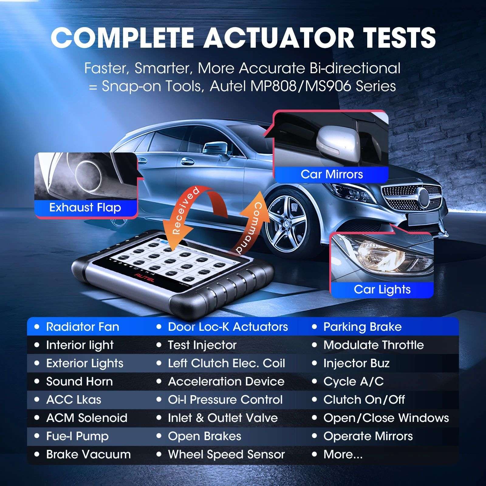 MaxiCOM MK808S OBD2 Diagnostic Scanner tool代发海外道通Autel