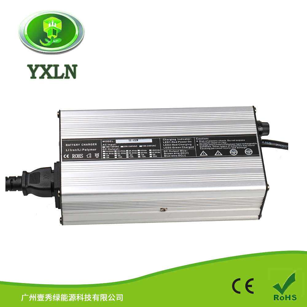 铝壳电动代步车24V15A充电器智能电动滑板车24V电动叉车充电器