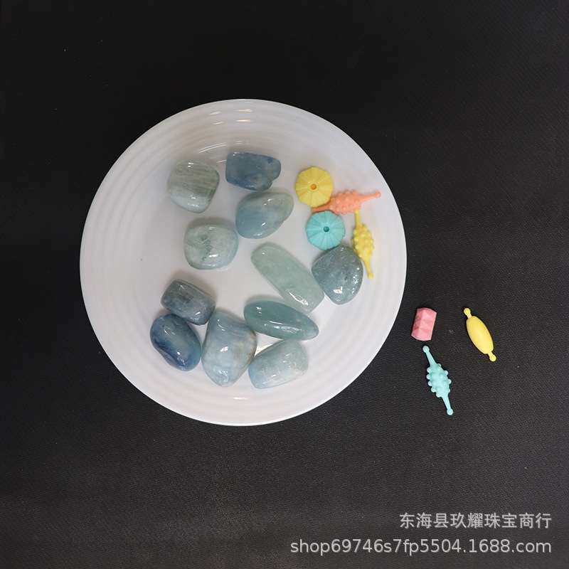 天然海蓝宝碎石 鱼缸花盆装饰用品 小石子水晶碎石