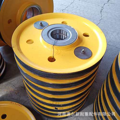 产地货源 100T钢丝绳轧制滑轮  920*310大吨位滑轮片  抓斗滑轮片