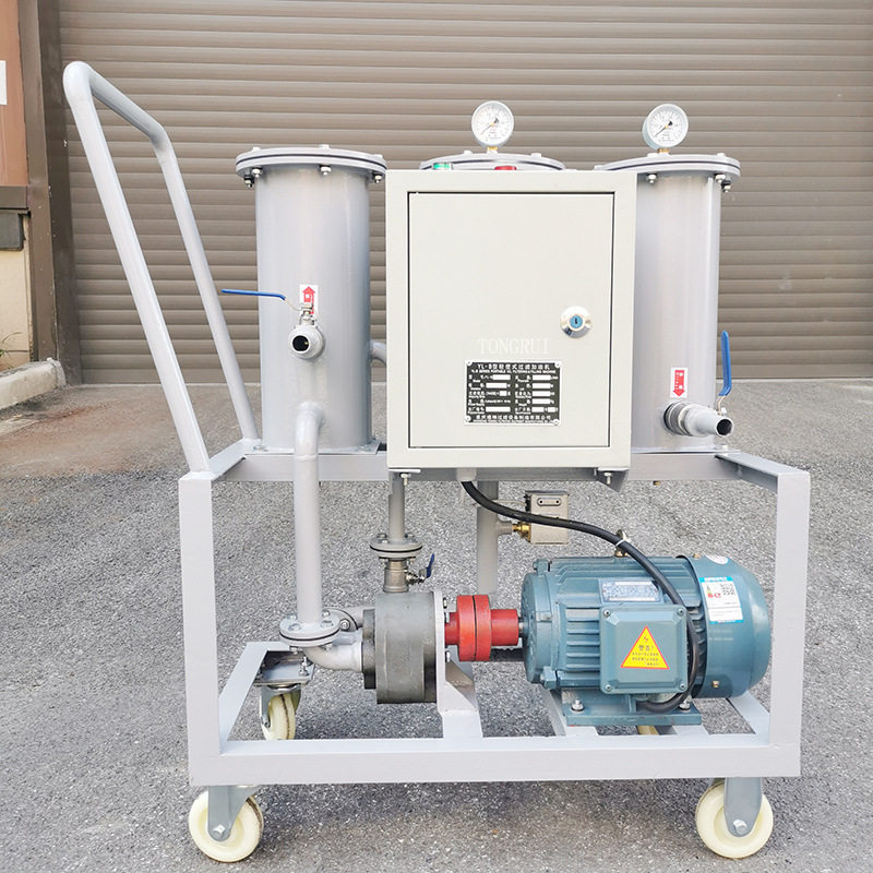 过滤液压油机油工业油通瑞YLB50移动手推式三级移动过滤加油机