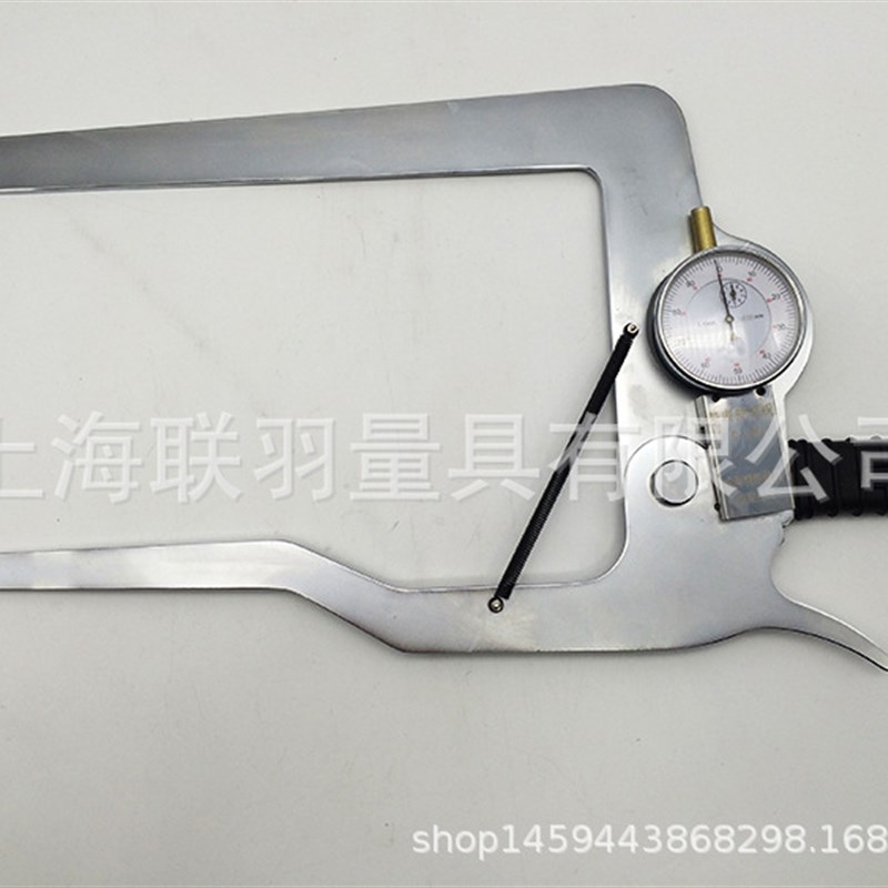 LA-13带表外卡规0-130mm爪长230铁路轮毂卡钳规肉厚Z规测厚卡规