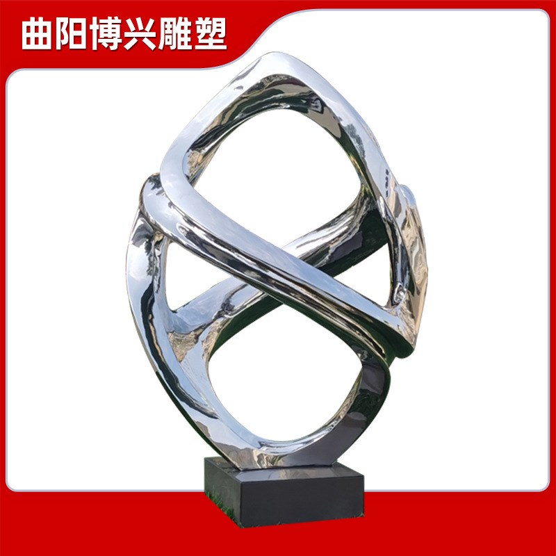 创意不锈钢树枝圆环雕塑不锈钢C抽象水景金属装饰圆环摆件树形