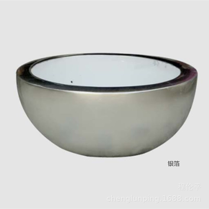 贝壳圆盆落地大花瓶花器干花园艺客厅酒店装饰品摆件Z玻璃钢花盆