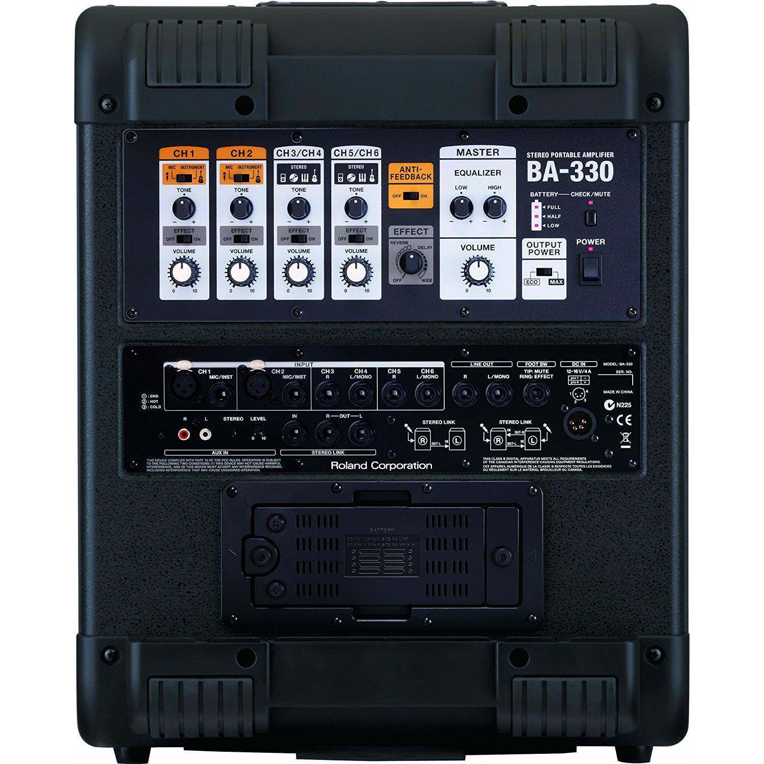 便携式Roland 罗兰 BA-330多功能立体声音箱 吉他键盘电箱琴音响