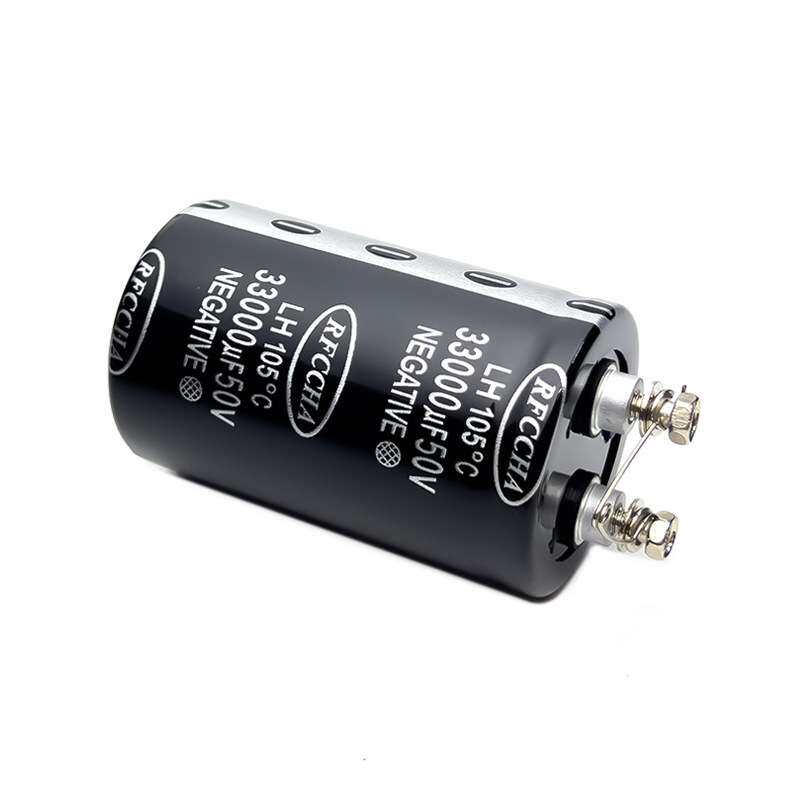 螺栓电解电容 50v33000uf 50*80 耐大电流高频低阻大容量铝电容器