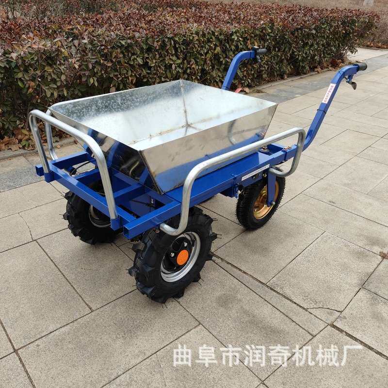 电动鸡公车农用果园运输车家用三轮两轮搬运养殖爬坡平板锂电车