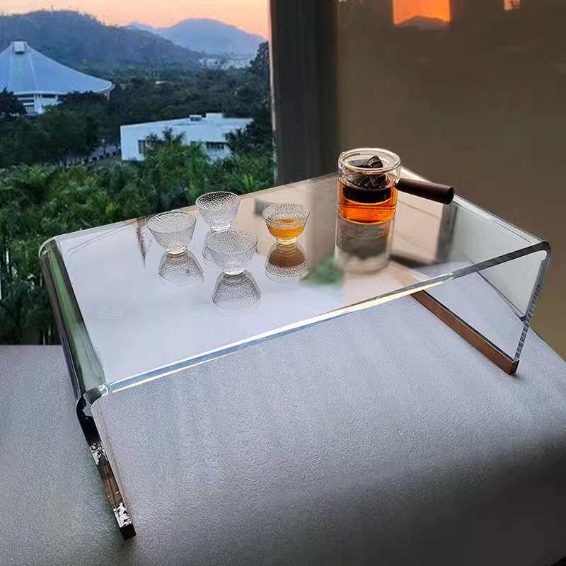 透明亚克力飘窗台小桌子茶几简约卧室床上矮桌榻榻米电脑书桌桌子