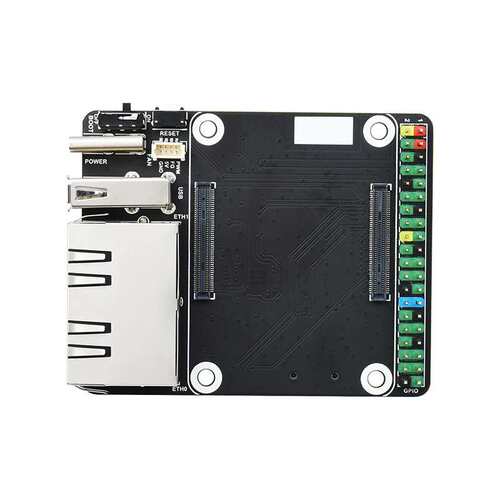 树莓派CM4双千兆网口小型迷你扩展板 板载Micro SD/风扇接口