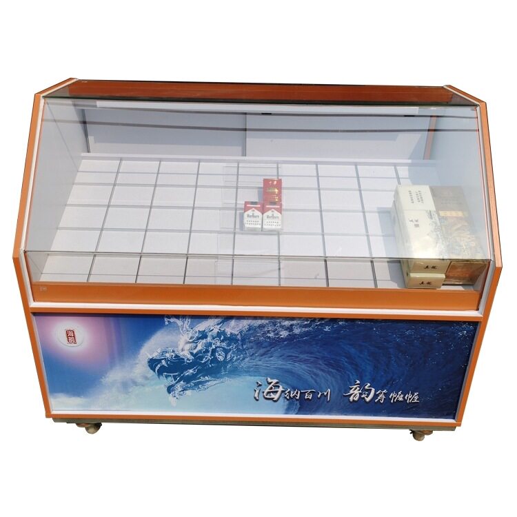 实木烟柜防水烟草公司广西真龙终端展示柜推拉移动带轮灯具田字r*