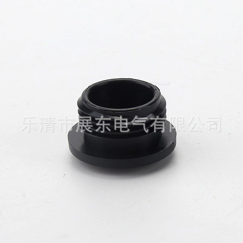 现货供应扣式h闷盖塑料堵头尼龙旋入式塞头M18带螺纹防水堵头