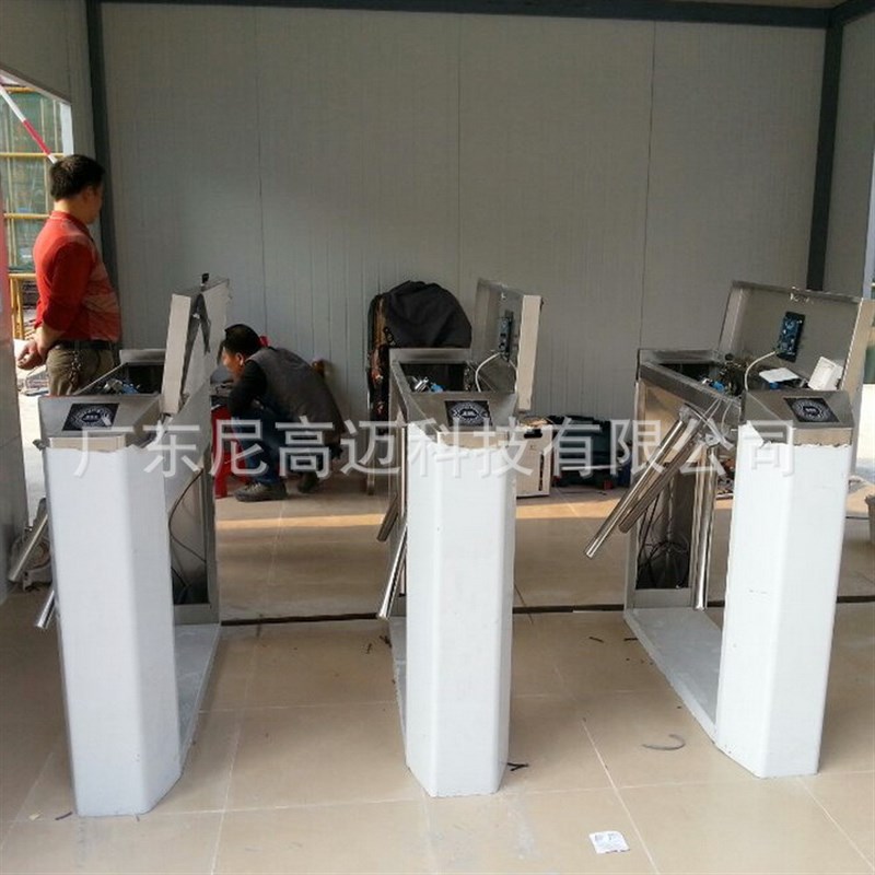 三辊闸门 三通道考勤闸机u 普君路工地打卡旋转闸 双向出入三叉闸