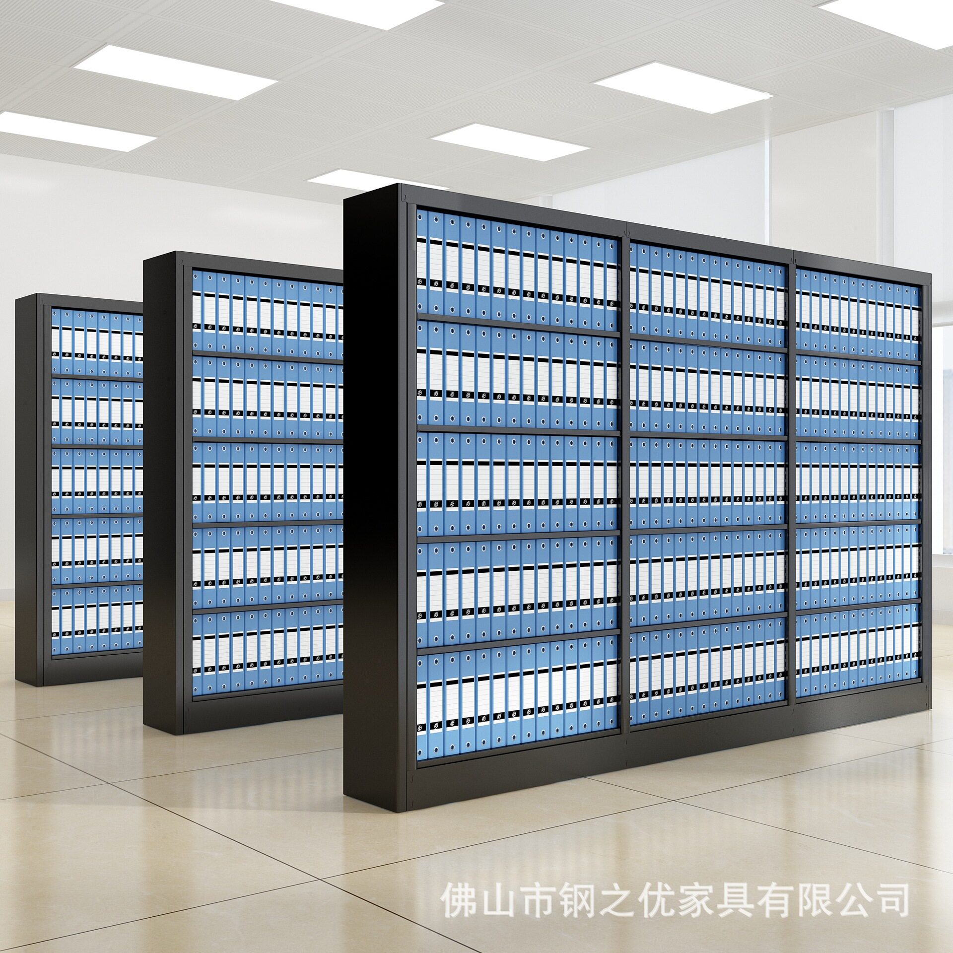 A4档案盒储物架钢制文件柜会计凭证架资料架档案病例架铁皮柜子