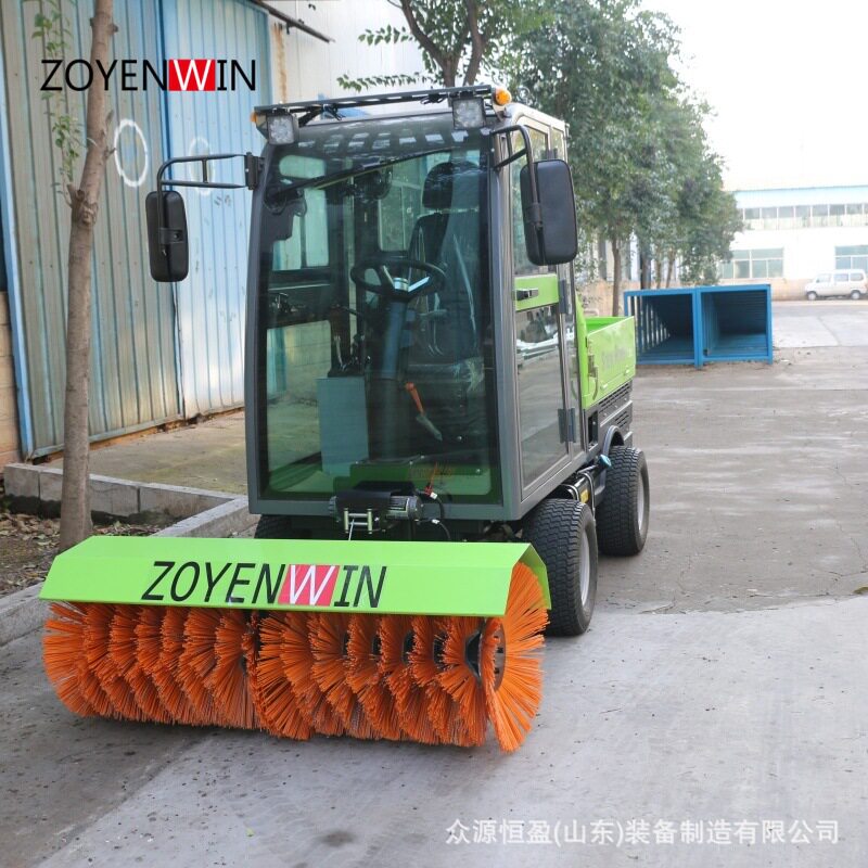 四驱扫雪车物业环卫清雪设备抛雪机众源驾驶室汽油物业小型扫雪车