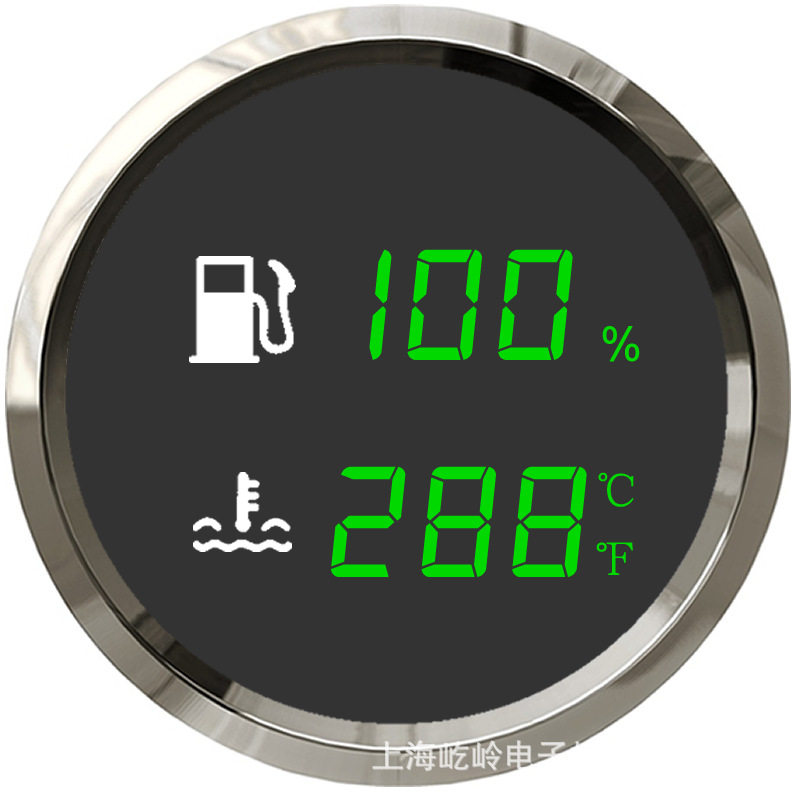 52mm二合一多功能表油位表水位表污水表水温表电压表组合仪表
