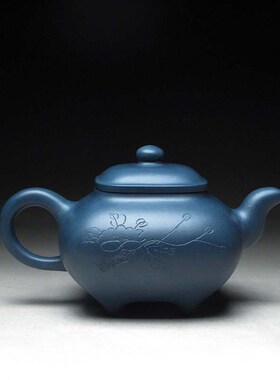 宜兴民国绿泥h紫砂壶纯手工李宝珍款四方传炉壶大容量茶壶复古茶