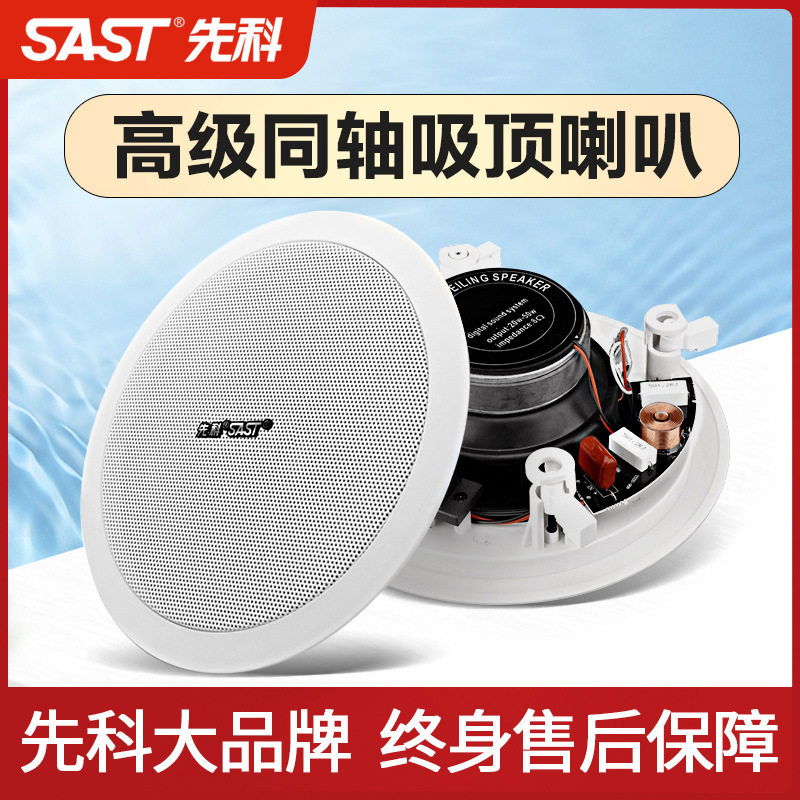S4-1同轴背景音乐吊顶音箱吸顶定压喇叭公共广播音响