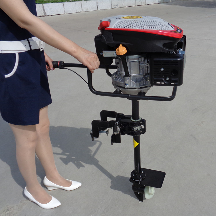 河道管理船挂机 方便操作挂桨机 小型舷外机图片