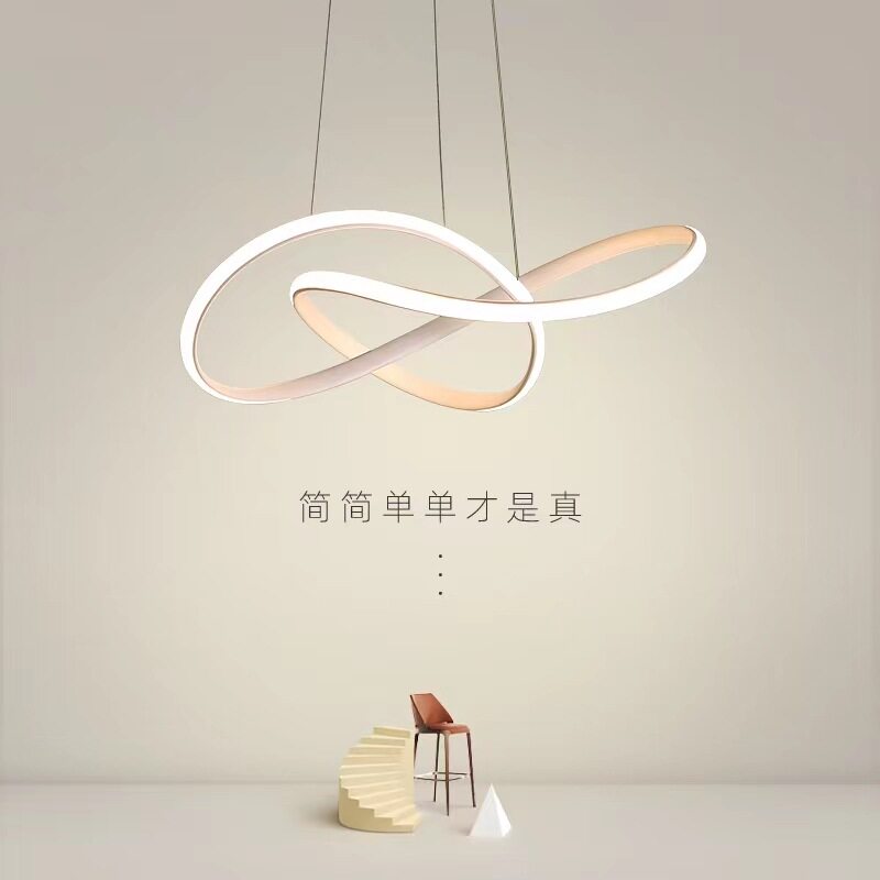 极简创意吊灯led客厅灯现代简约北欧主卧室灯环形餐厅灯家居LED灯