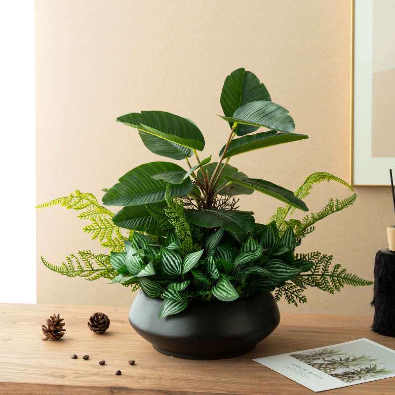 高品质花假绿植感桌面摆件客厅餐桌电视柜玄关装饰品盆栽