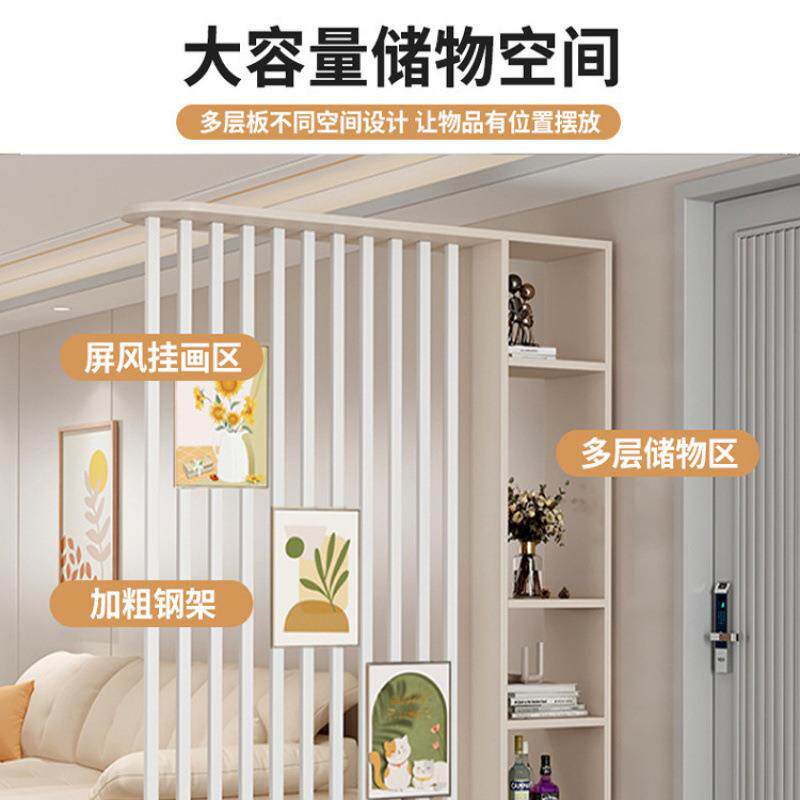 柜客代厅玄关-8364837简约现新中式隔断屏风家置物用架进门隔档酒